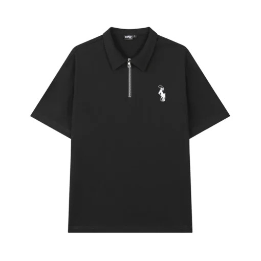 Áo Polo Nam Cổ Zip Chất Vải Cotton Thoáng Mát Co Gian Họa Tiết Thêu Logo Sắc Nét - Ảnh 5