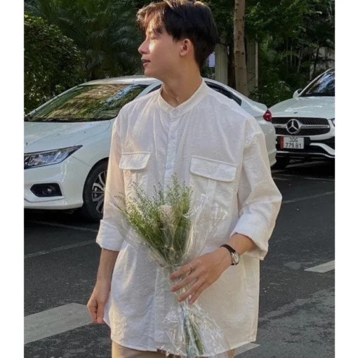 Áo Sơ Mi Nam Mùa Hè Chất Đũi Linen Thấm Hút Mồ Hôi Phù Hợp Mặc Đi Biển Đi Chơi Cao Cấp - Ảnh 5