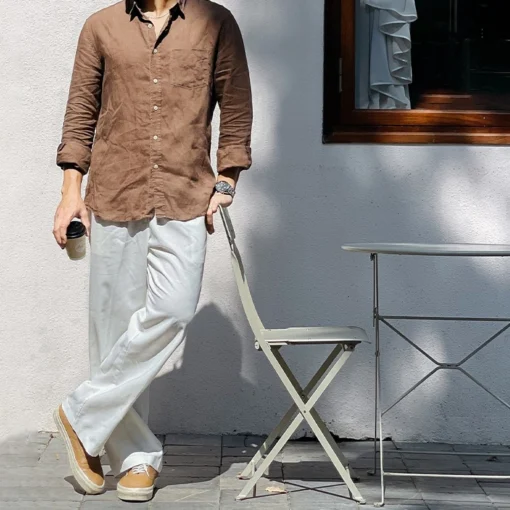 mall inline badgeQuần Suông Ống Rộng Nam Nữ Vải Linen Unisex Dài Phom Relax Thoáng Mát Thoải Mái Thời Trang Cao Cấp - Ảnh 7