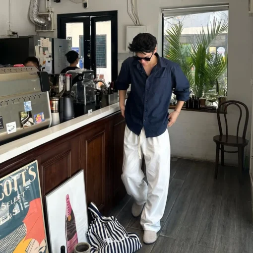 mall inline badgeQuần Suông Ống Rộng Nam Nữ Vải Linen Unisex Dài Phom Relax Thoáng Mát Thoải Mái Thời Trang Cao Cấp - Ảnh 4